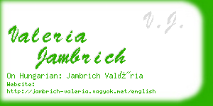 valeria jambrich business card